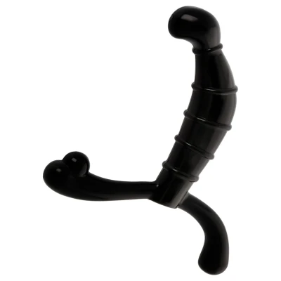 Addicted Toys - prosztata masszírozó és gátizgató dildó (fekete, 11,3 cm)