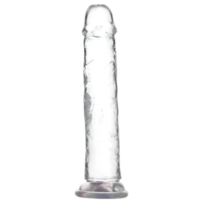 Addiction Crystal - tapadókorongos dildó (átlátszó) - 20 cm