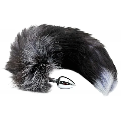 Alive Anal Pleasure - ezüst anál plug rókafarokkal (közepes)