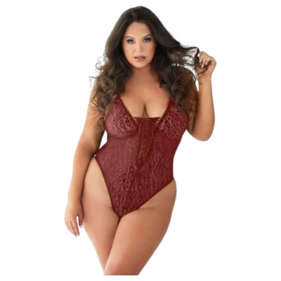 Allure - leopárdmintás body (piros)