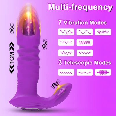 AlvUp - app-vezérelt lökő anál vibrátor (lila)