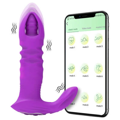 AlvUp - app-vezérelt lökő anál vibrátor (lila)