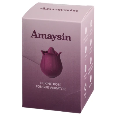 Amaysin - nyelves rózsa csiklóvibrátor, csiklóizgató (lila)