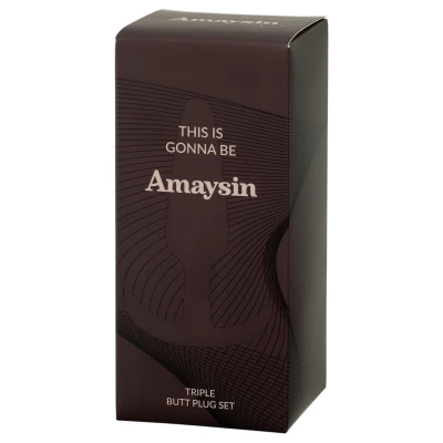Amaysin - fekete-zöld szilikon anál plug szett kezdőknek (3 db)