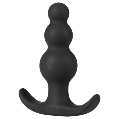 Anal Adventures Platinum - gyöngyös anál plug (fekete)