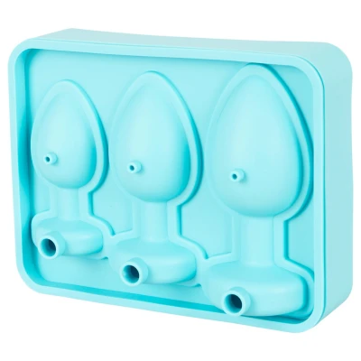 Anál plug formájú szilikon jégkockatartó (kék)
