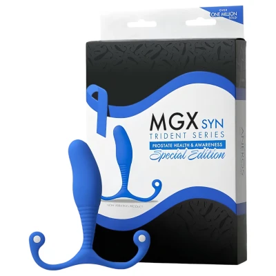 Aneros MGX Syn Trident - prosztata masszírozó dildó (kék)