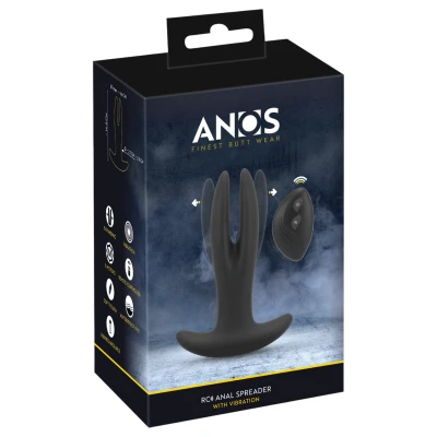 ANOS - kétágú anál vibrátor haladóknak (fekete)