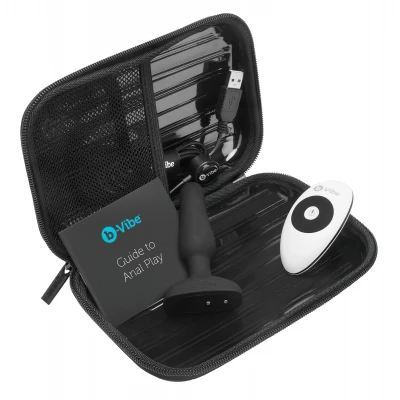 b-Vibe Novice - rádiós anál vibrátor kezdőknek (fekete)