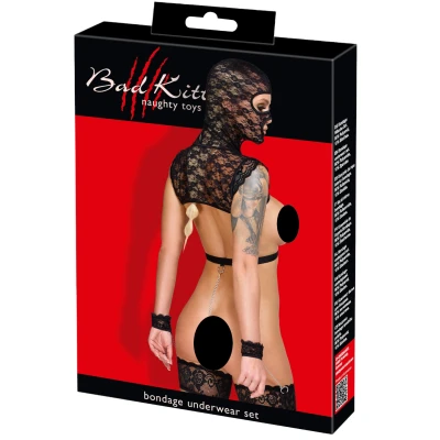 Bad Kitty - csipke BDSM szett (fekete)