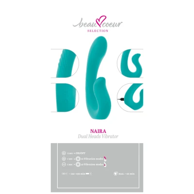 Beau Coeur Naira - G-pont és csiklóizgató vibrátor (zöld)