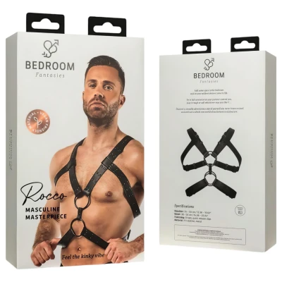 Bedroom Fantasies Rocco - fekete testhám felső (S-XL)