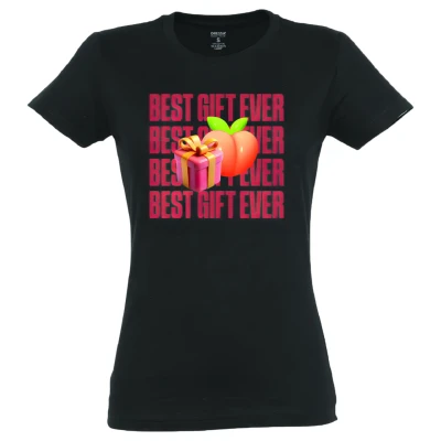 Best Gift Ever - női pamut póló (fekete)