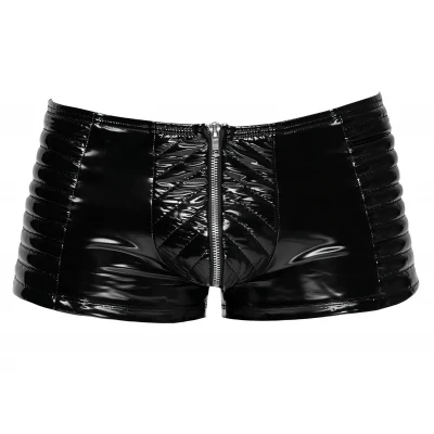 Black Level - cipzáras, fényes férfi short (fekete)
