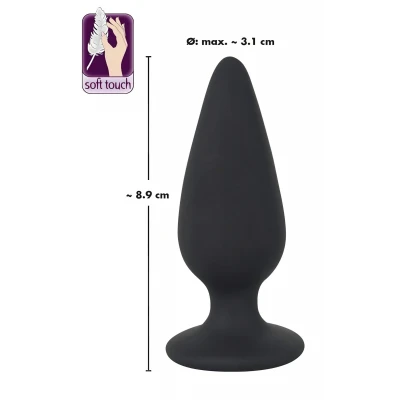 Black Velvets Heavy - 75 g-os anál plug (fekete)