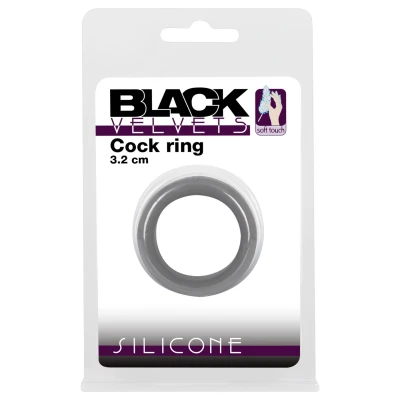 Black Velvets - vastagfalú péniszgyűrű (3,2 cm, fekete)