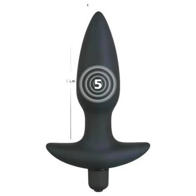 Black Velvets anál plug vibrátor - közepes