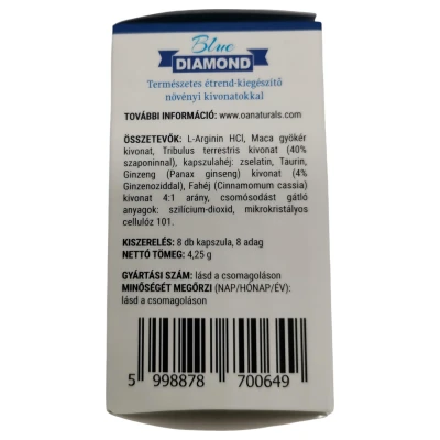 Blue Diamond - természetes étrend-kiegészítő kapszula férfiaknak (8 db)