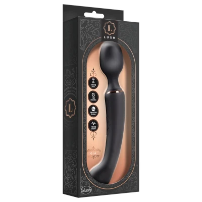 Blush Lush - 2 az 1-ben wand masszírozó és G-pont vibrátor (fekete)