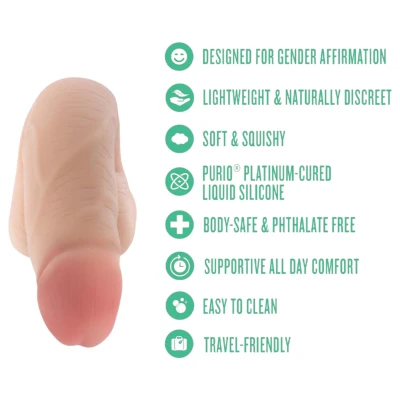 Blush UrSelf Affirm - élethű packer testszínű műpénisz (13 cm)