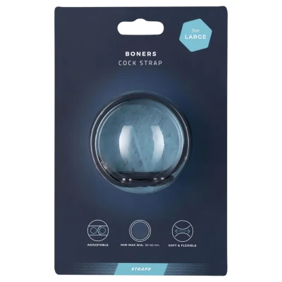 Boners Cock Straps L - állítható péniszgyűrű (szürke)
