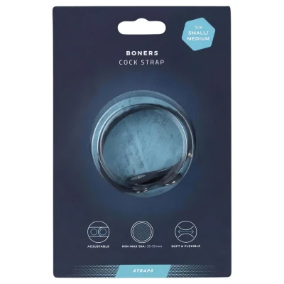 Boners Cock Straps S/M - állítható péniszgyűrű (szürke)