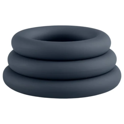 Boners - péniszgyűrű szett - 3 db (szürke)