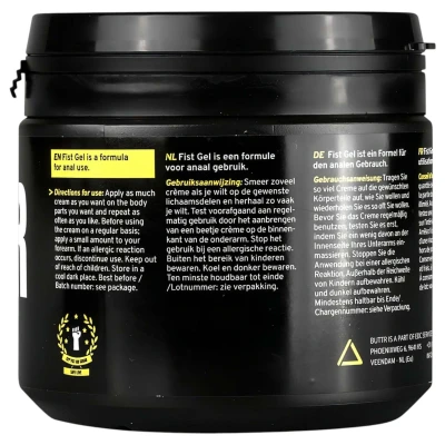 BUTTR Fisting Gel - öklöző, vízbázisú síkosító gél (500 ml)