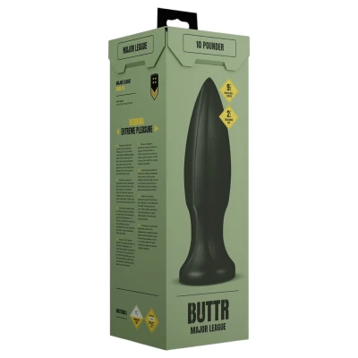 BUTTR Huge Explosive II - óriás anál plug (fekete) - 29 cm