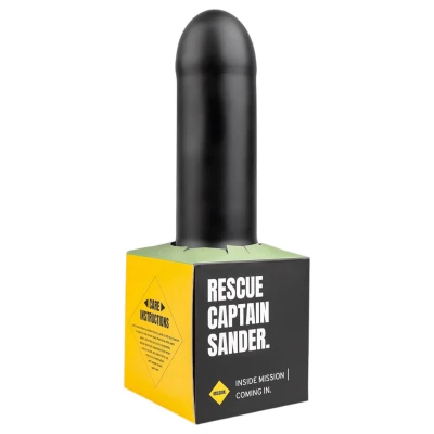BUTTR Tactical I - tapadókorongos dildó (fekete)