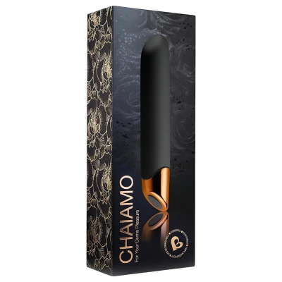 Chaiamo - akkus, vízálló rúdvibrátor (fekete)