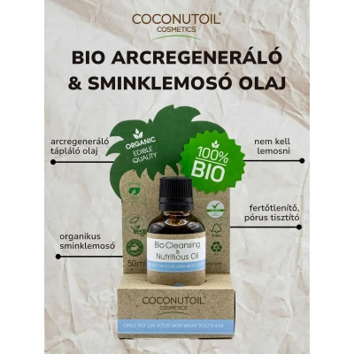 Coconutoil - bio arc regeneráló & Sminklemosó Olaj (50 ml)