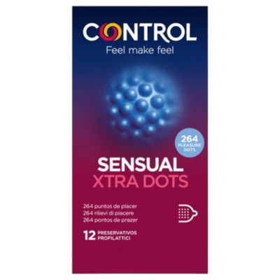 Control - extra pontozott óvszer (12 db)
