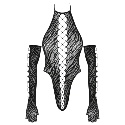 Cottelli - fekete body kesztyűvel (S-L)