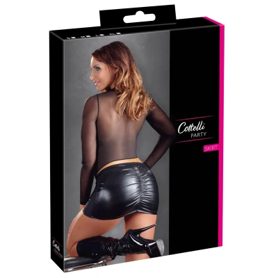 Cottelli - Party time - wetlook szexi miniszoknya (fekete)