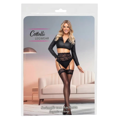 Cottelli - selymes combfix (fekete)