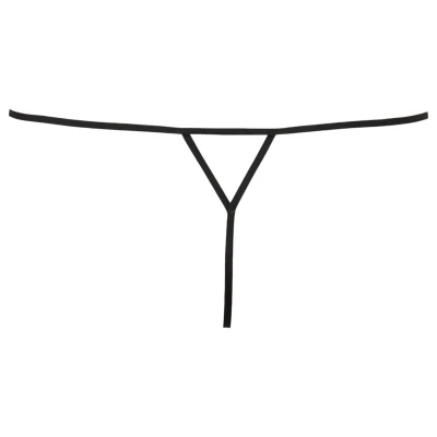 Cottelli - strasszos nyitott tanga nőknek (fekete)