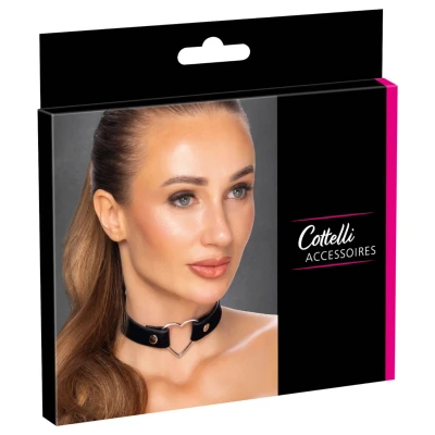 Cottelli - szíves nyakpánt (fekete)