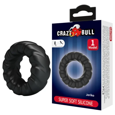 Crazy Bull - extra erős péniszgyűrű (fekete)