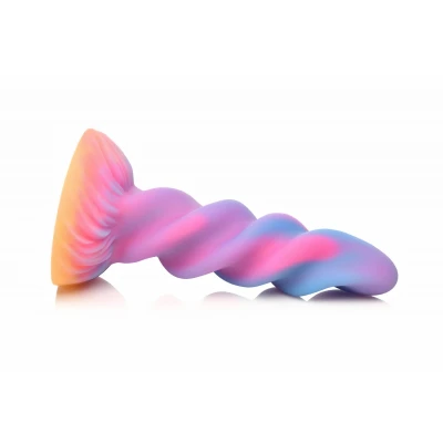Creature Cocks Moon Rider - sötétben világító unikornis dildó (lila-pink)