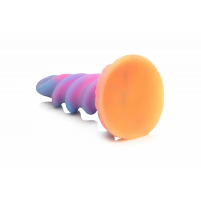 Creature Cocks Moon Rider - sötétben világító unikornis dildó (lila-pink)