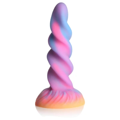 Creature Cocks Moon Rider - sötétben világító unikornis dildó (lila-pink)