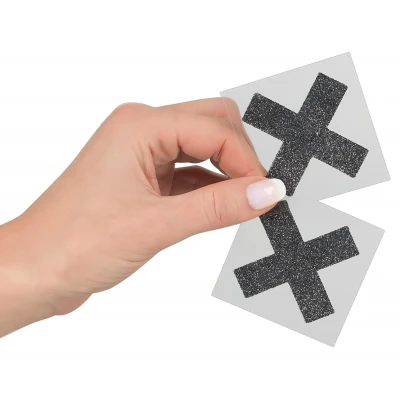 Cottelli - csillogó mellbimbó matrica X formában nőknek