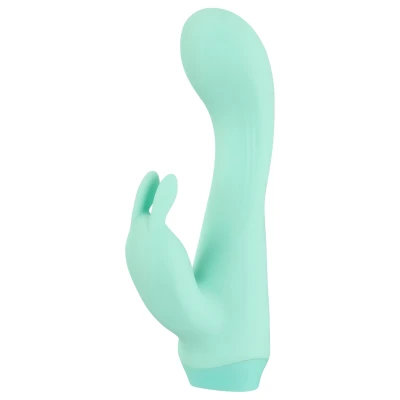 Cuties Mini 4 - akkus, nyuszis csiklókaros vibrátor (zöld)