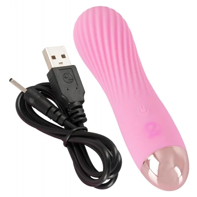 Cuties Mini - akkus, vízálló, spirál vibrátor (pink)