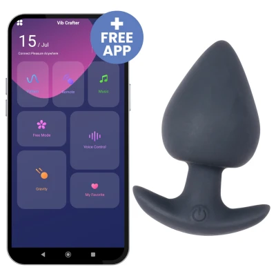Desirel Obsidian - app-vezérelt anál vibrátor (fekete)