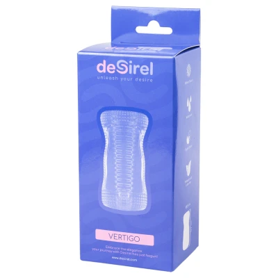 Desirel Vertigo - maszturbátor bordázott belsővel (átlátszó)