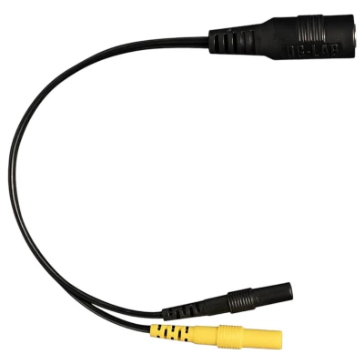DG-LAB - elektróda elosztó 2,5 mm-es aljzatról 2 mm-esre (fekete)