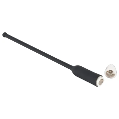 You2Toys DILATOR - fekete szilikon, vibrációs húgycső dilátor (8-11 mm)