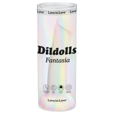 Dildolls Fantasia - tapadókorongos szilikon dildó (csíkos)